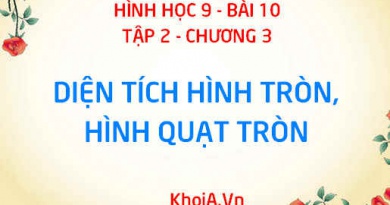 Công thức tính diện tích hình tròn và Công thức tính diện tích hình quạt tròn - Hình học 9 bài 10 tập 2 chương 3